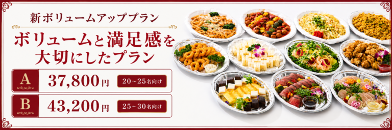 新ボリュームアッププランA・Bの料金と対象人数を案内するPC用リンクバナー